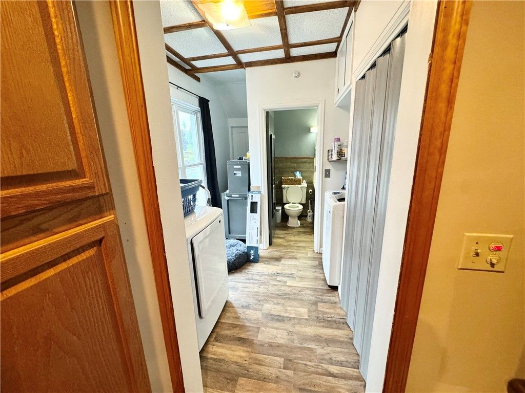 Interior, Washer, Wood Texture Flooring