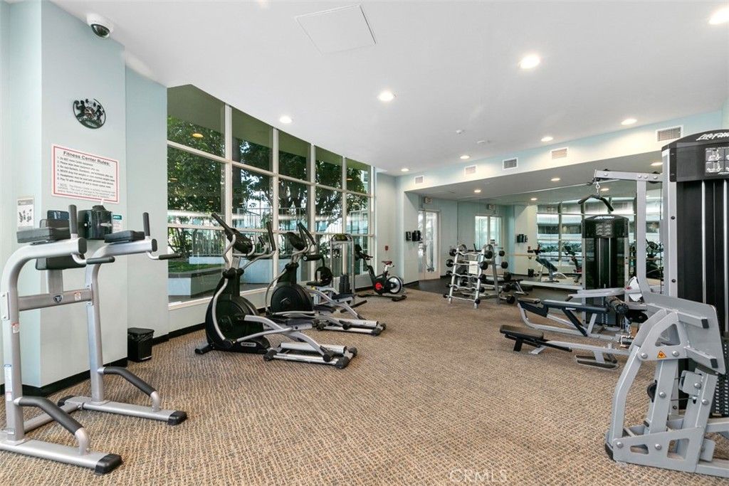 Fitness Equipment, Gym, Interior, Recessed Lighting