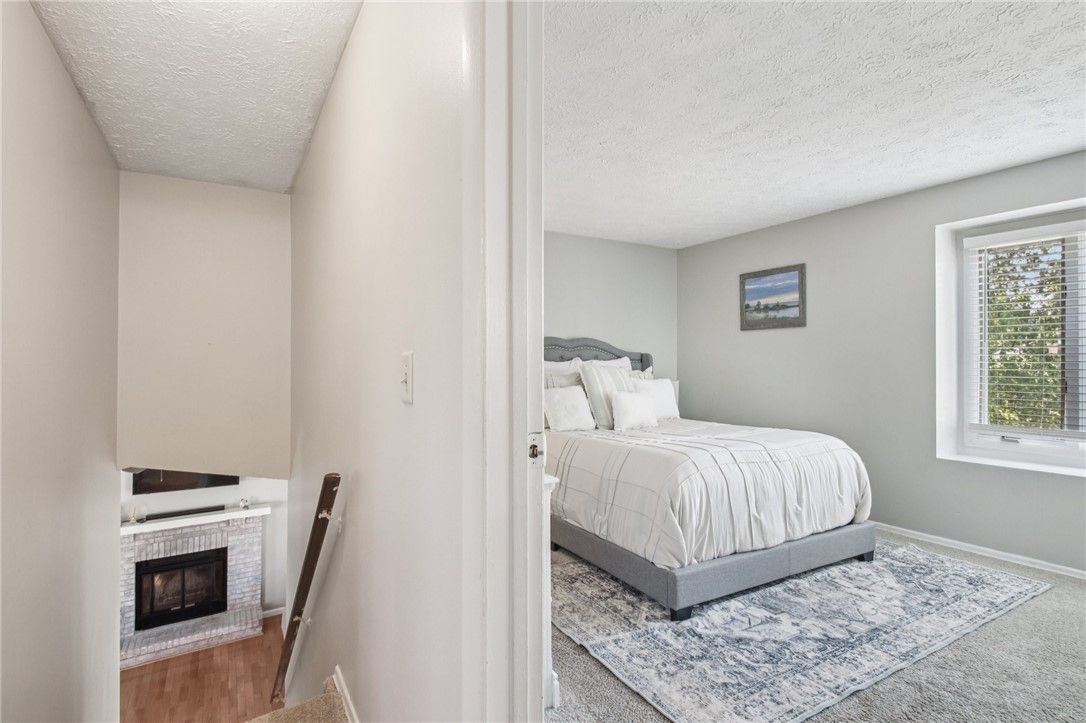 Bedroom, Fireplace, Interior