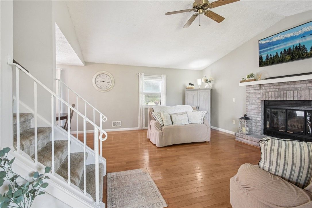 Fireplace, Interior, Wood Texture Flooring