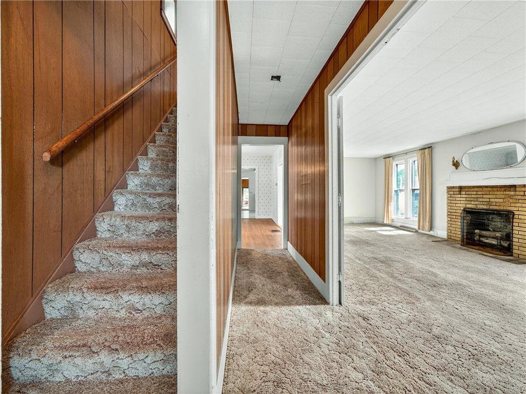 Fireplace, Interior, Wooden Walls