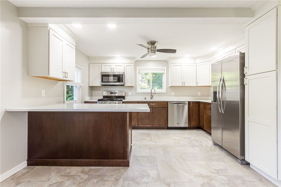 Interior, Kitchen, Recessed Lighting, Stainless Steel Appliances