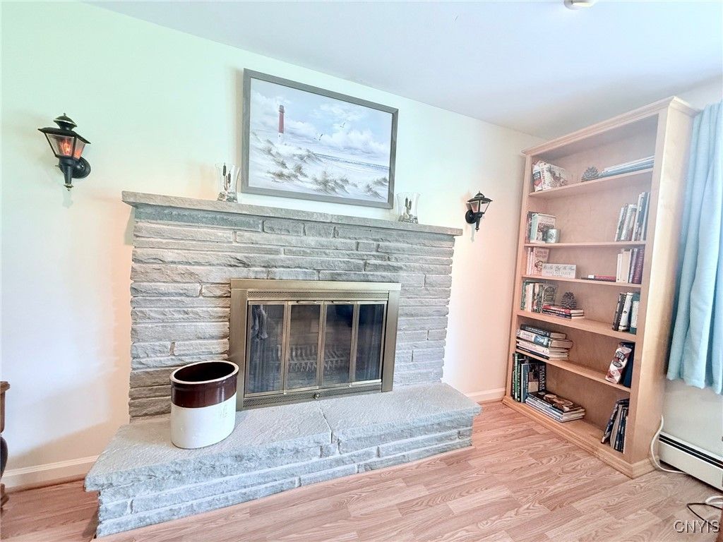 Fireplace, Interior, Wood Texture Flooring