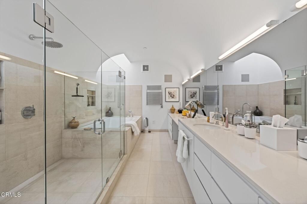 Bathroom, Dual Sink Vanities, Glass Shower, Interior