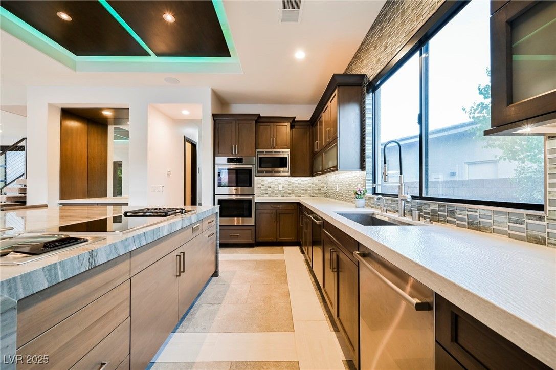 Interior, Kitchen, Recessed Lighting, Stainless Steel Appliances