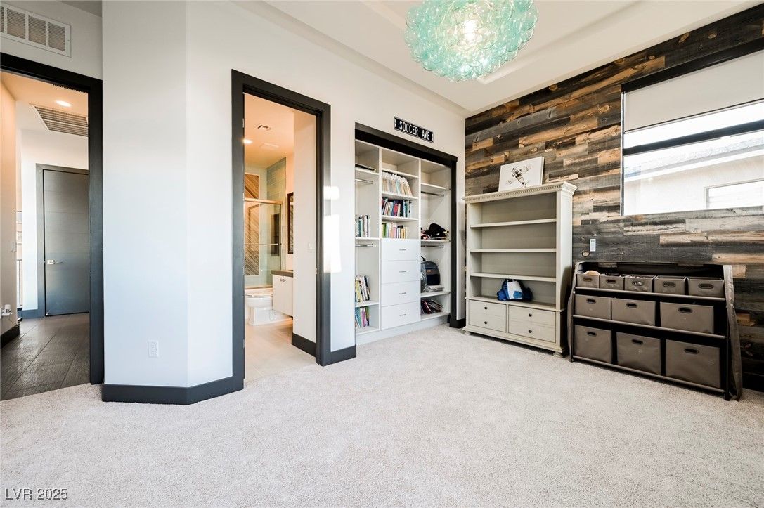 Bathroom, Chandelier, Interior, Recessed Lighting, Wooden Walls
