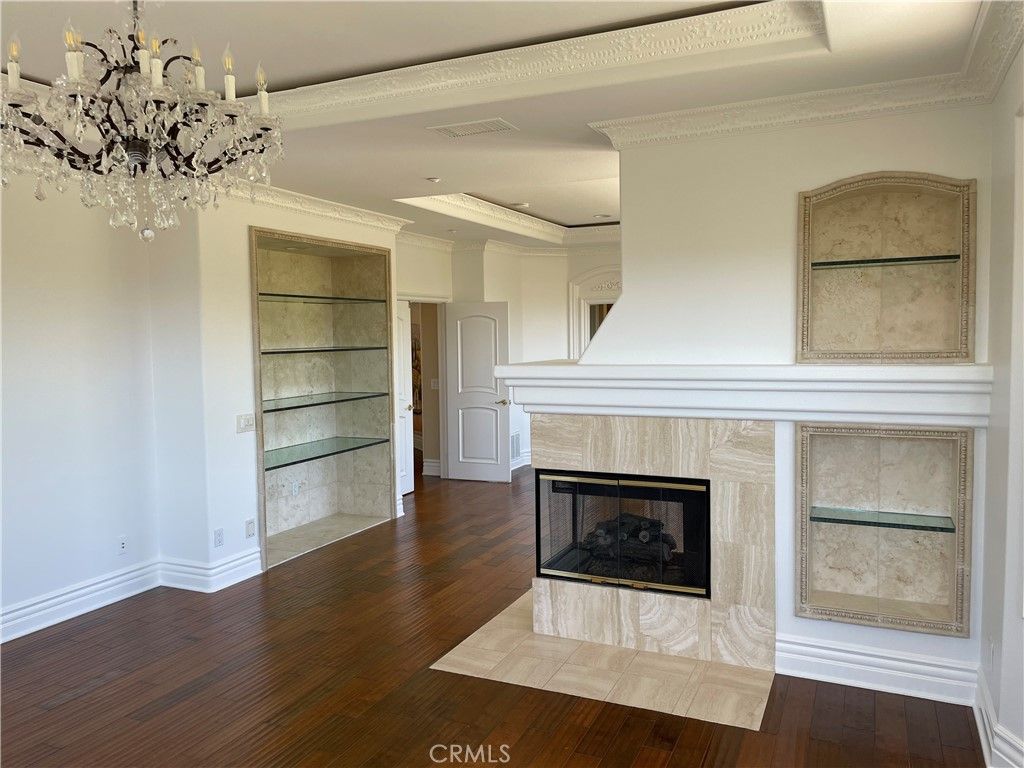 Fireplace, Interior, Recessed Lighting, Wood Texture Flooring