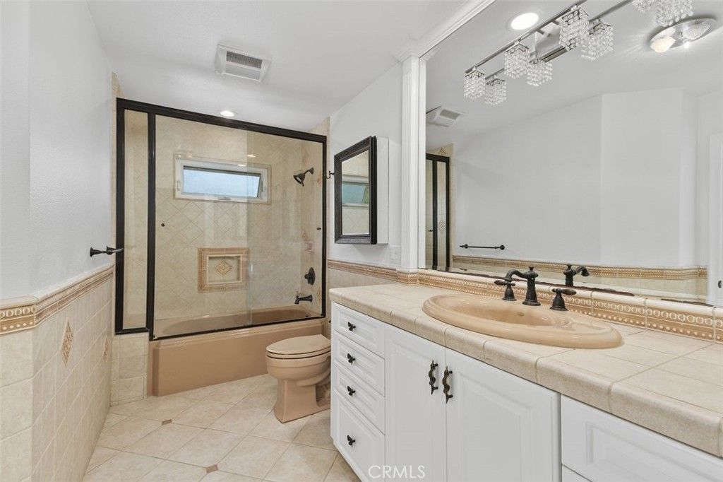 Bathroom, Glass Shower, Interior, Recessed Lighting, Tile Countertops
