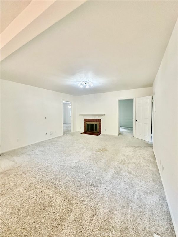Empty room, Fireplace, Interior