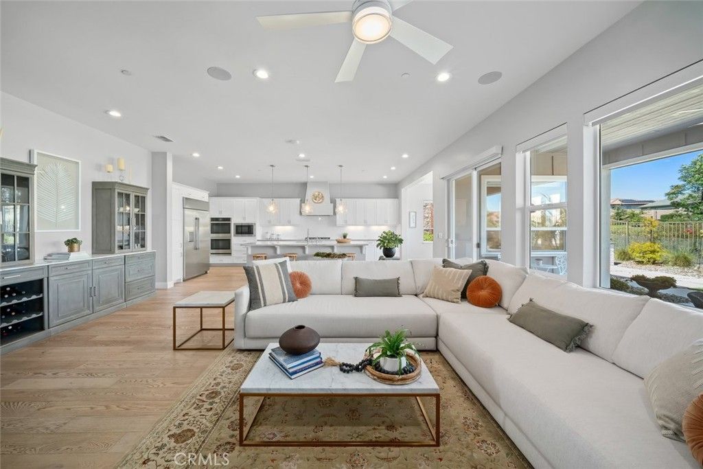 Interior, Kitchen, Living room, Pendant Lights, Recessed Lighting, Stainless Steel Appliances, Wood Texture Flooring