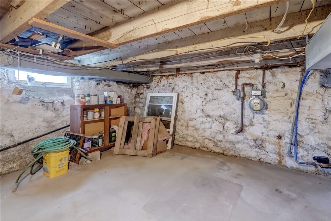 Interior, Stone Walls, Wooden Beams