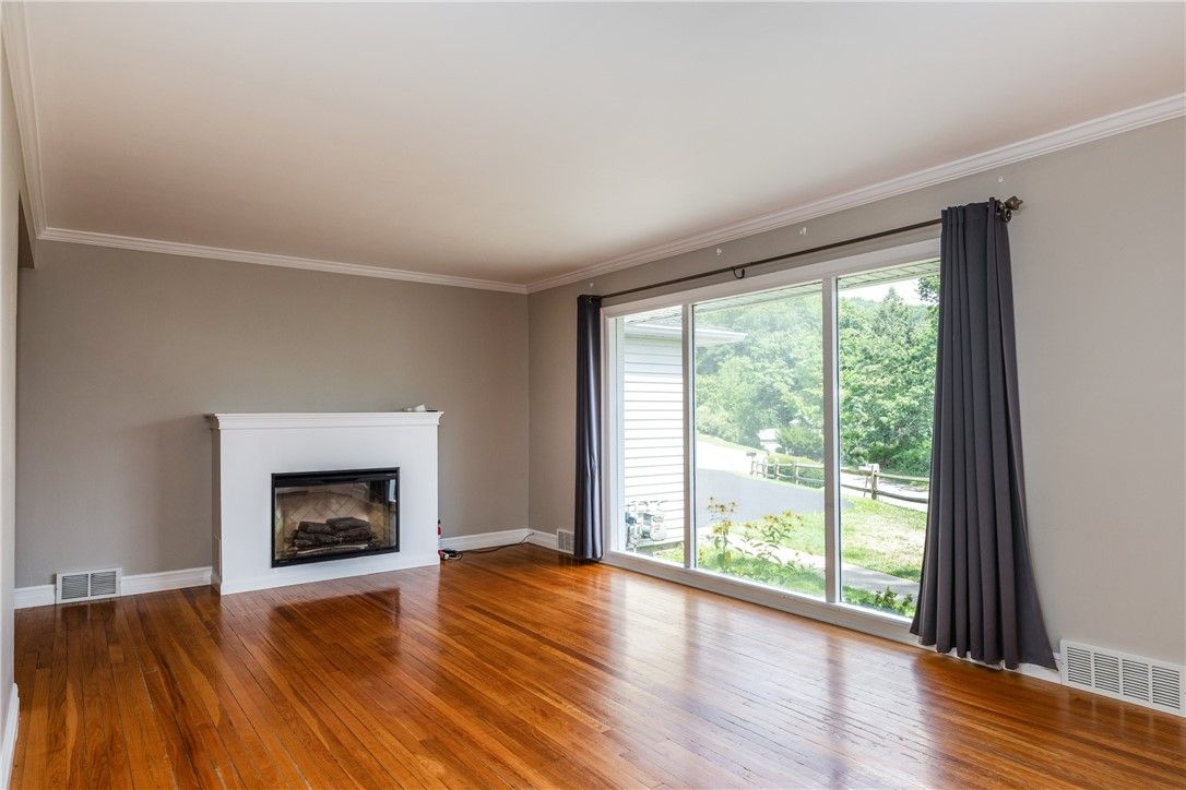 Empty room, Fireplace, Interior, Wood Texture Flooring