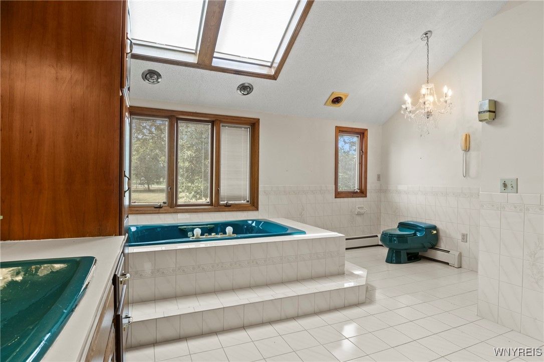 Bathroom, Chandelier, Interior