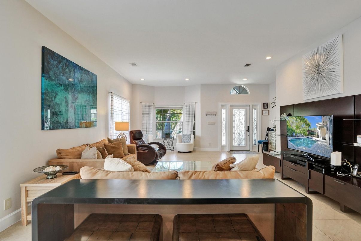 Interior, Living room, Recessed Lighting