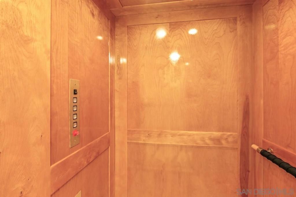 Elevator, Interior, Wooden Walls