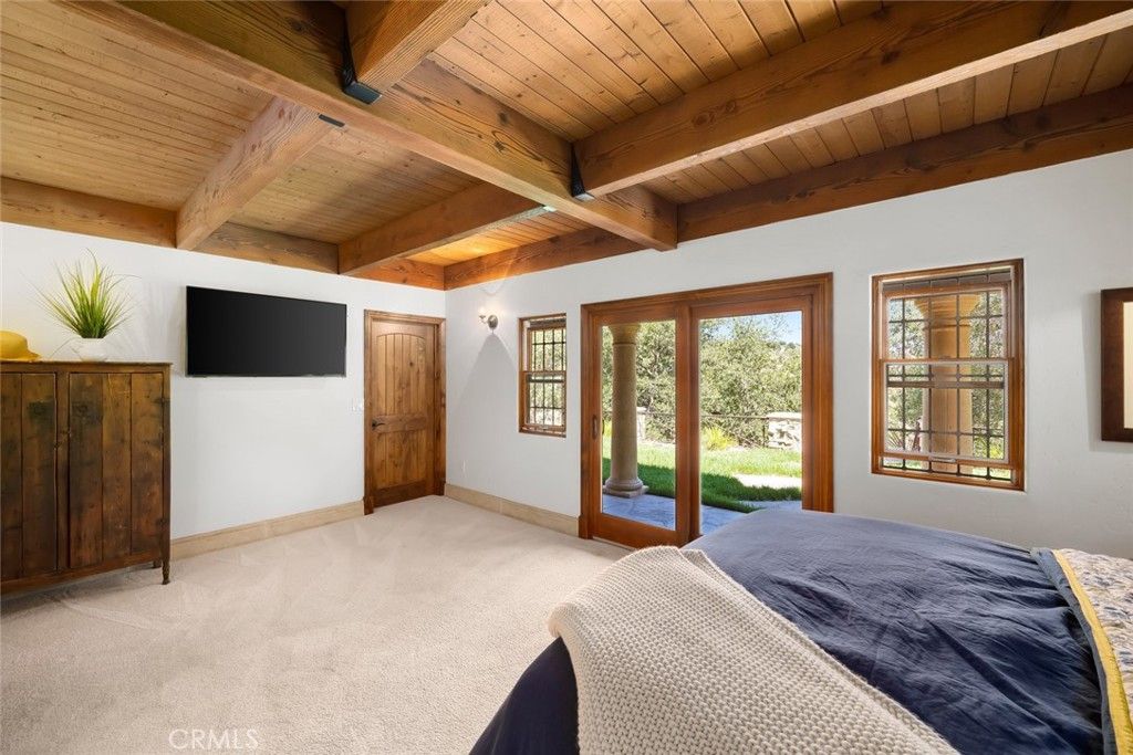 Bedroom, Interior, Wooden Beams, Wooden Ceilings