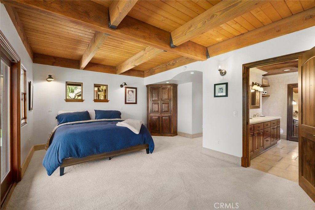 Bedroom, Interior, Recessed Lighting, Wooden Beams, Wooden Ceilings