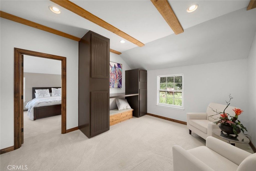 Bedroom, Interior, Recessed Lighting, Wooden Beams