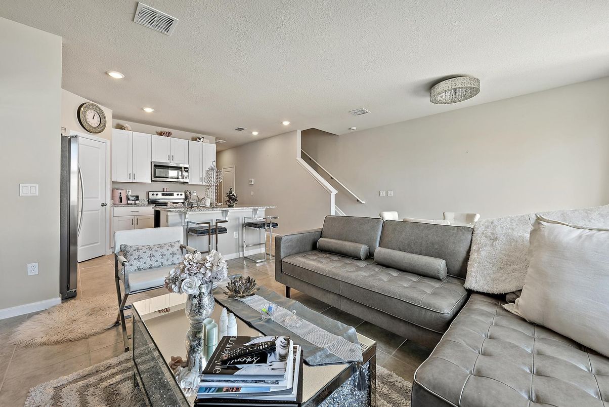 Interior, Kitchen, Living room, Recessed Lighting, Stainless Steel Appliances
