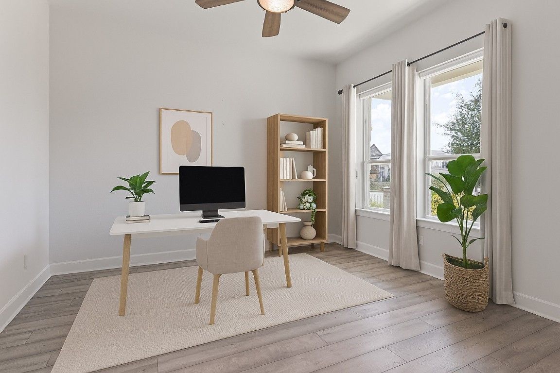 Home Office, Interior, Wood Texture Flooring