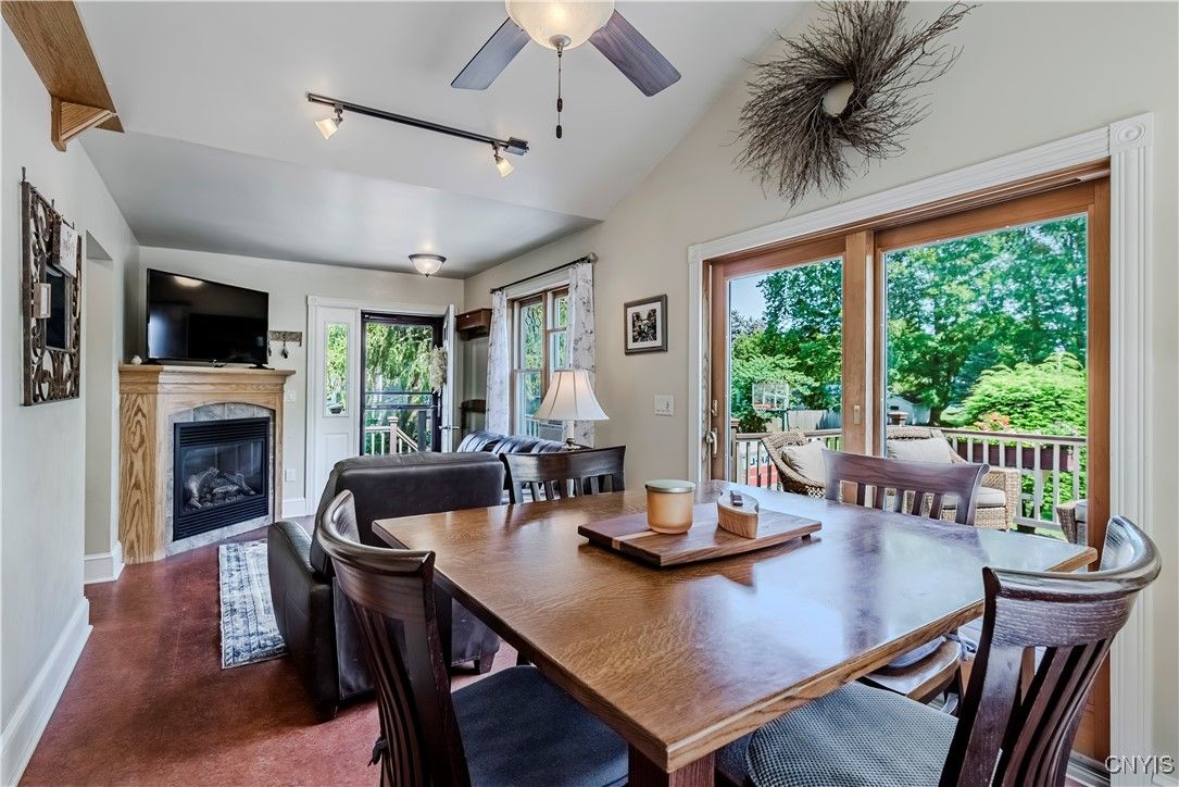 Dining room, Fireplace, Interior, Living room