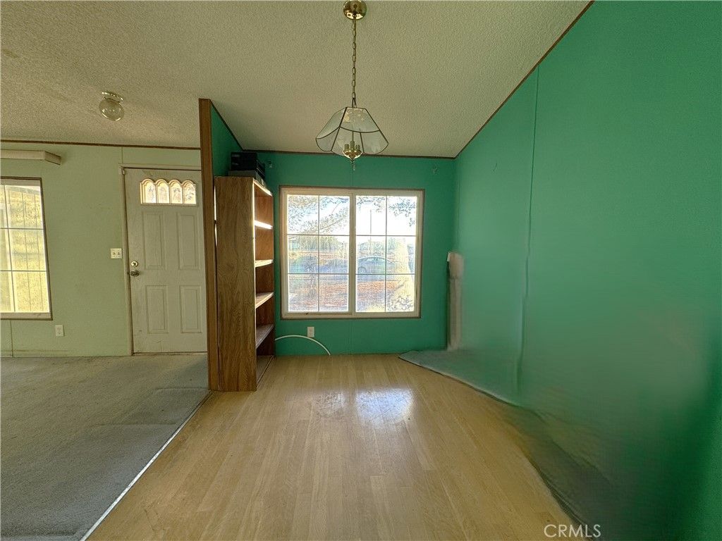 Empty room, Interior, Pendant Lights, Wood Texture Flooring