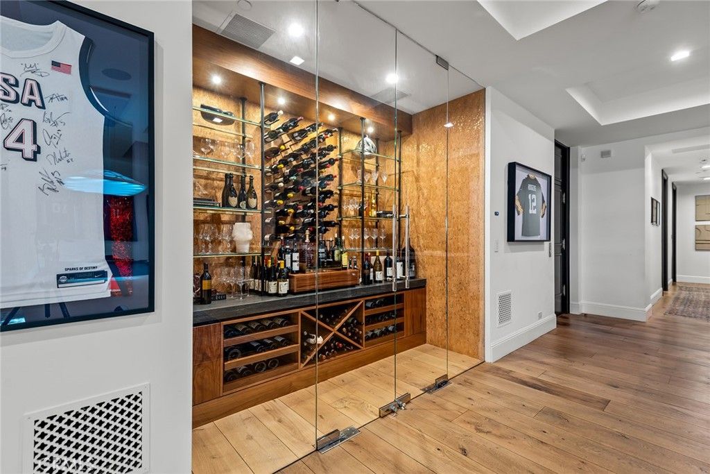 Interior, Recessed Lighting, Wine Storage, Wood Texture Flooring