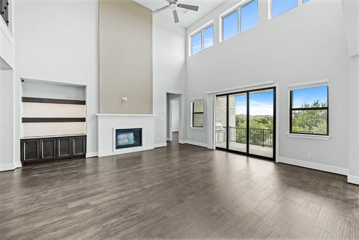 Empty room, Fireplace, Interior, Wood Texture Flooring