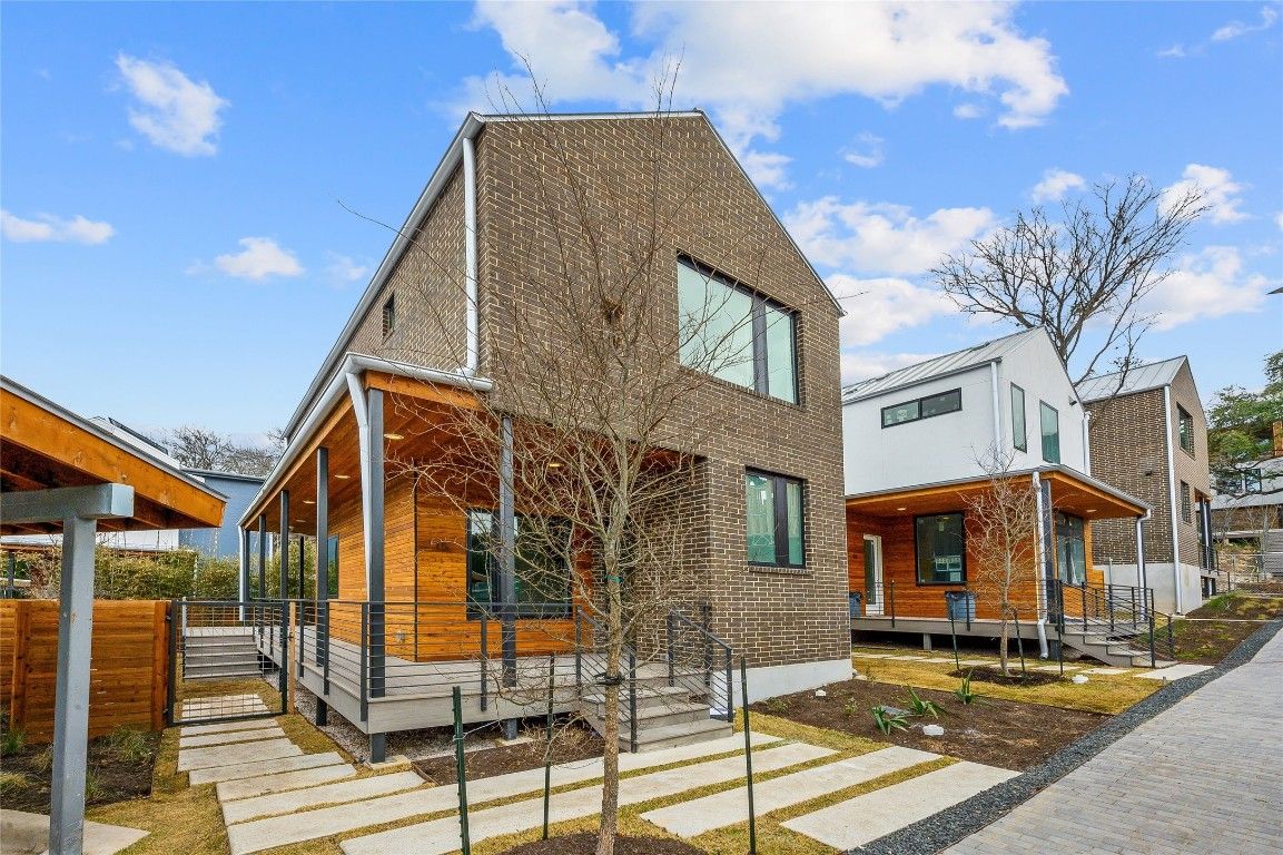 Exterior, Facade, Brick Facade, Modern