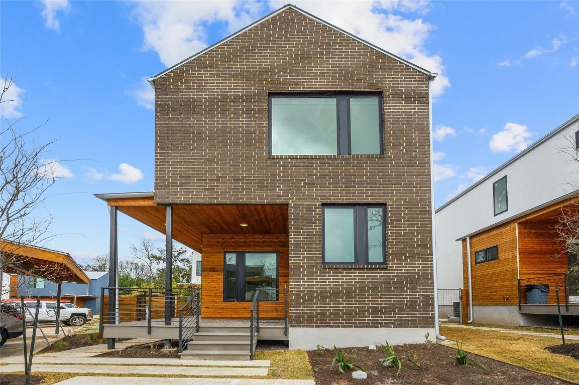Exterior, Facade, Brick Facade, Modern