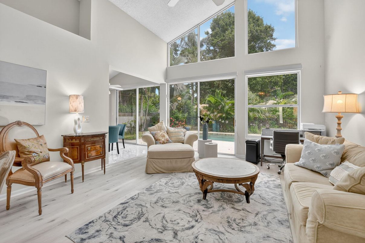 Home Office, Interior, Living room, Sun Room, Wood Texture Flooring