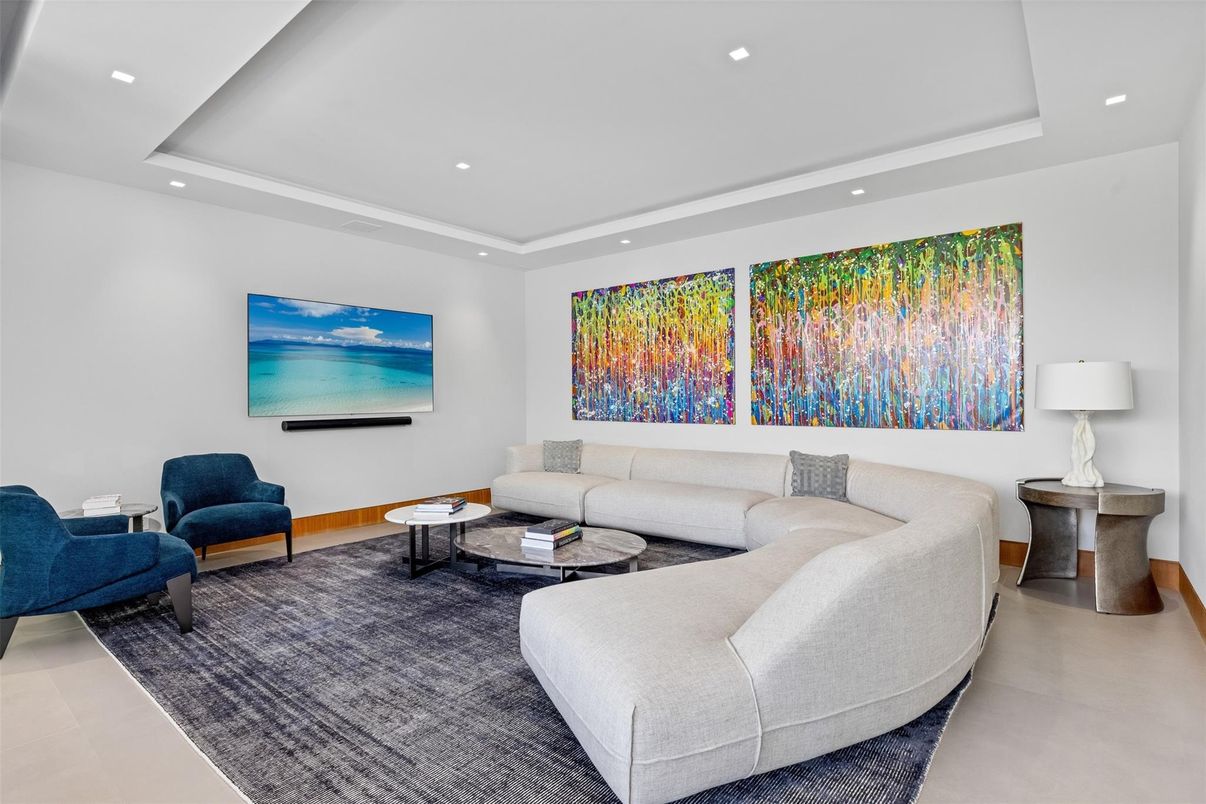 Interior, Living room, Recessed Lighting