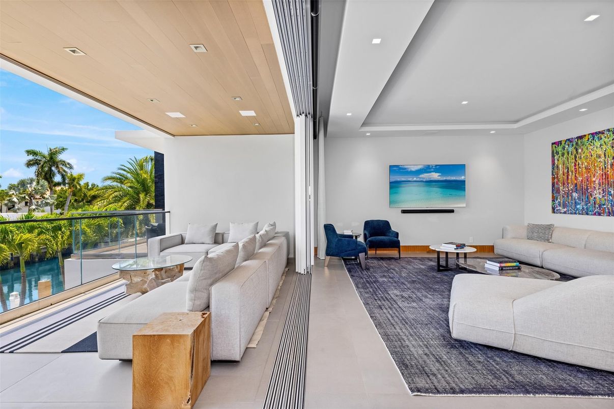 Interior, Living room, Recessed Lighting, Wooden Ceilings