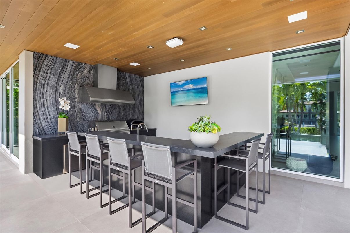 Interior, Kitchen, Recessed Lighting, Wooden Ceilings