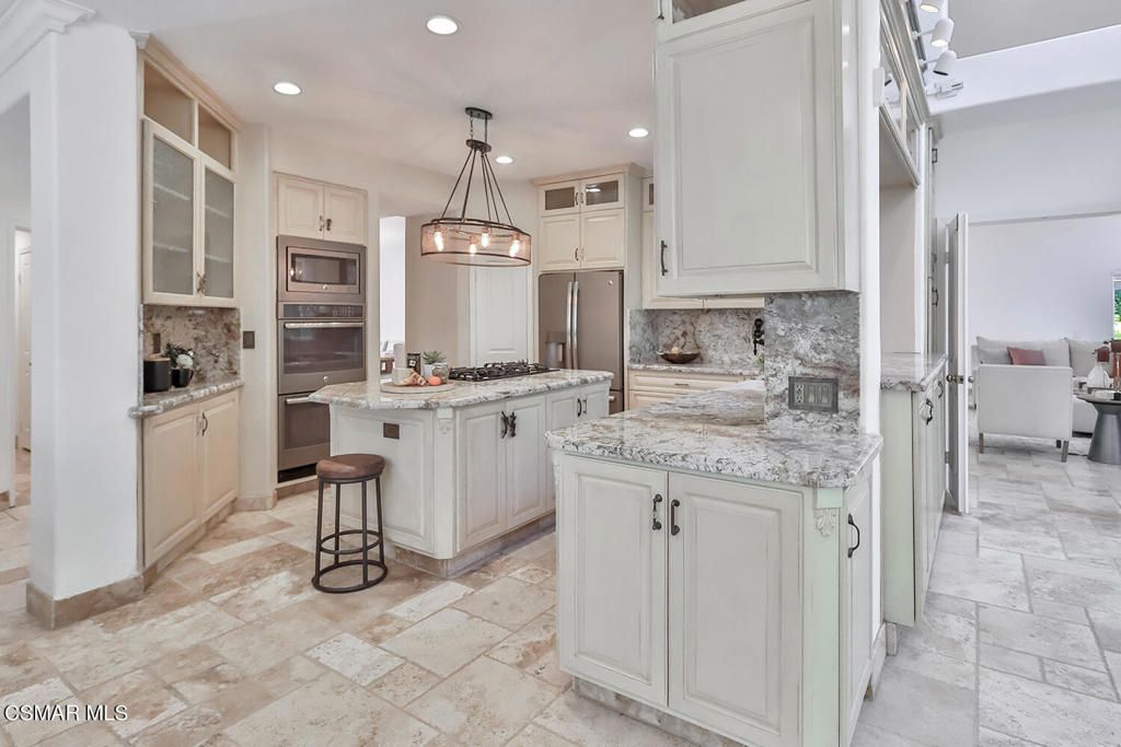 Interior, Kitchen, Pendant Lights, Recessed Lighting, Stainless Steel Appliances