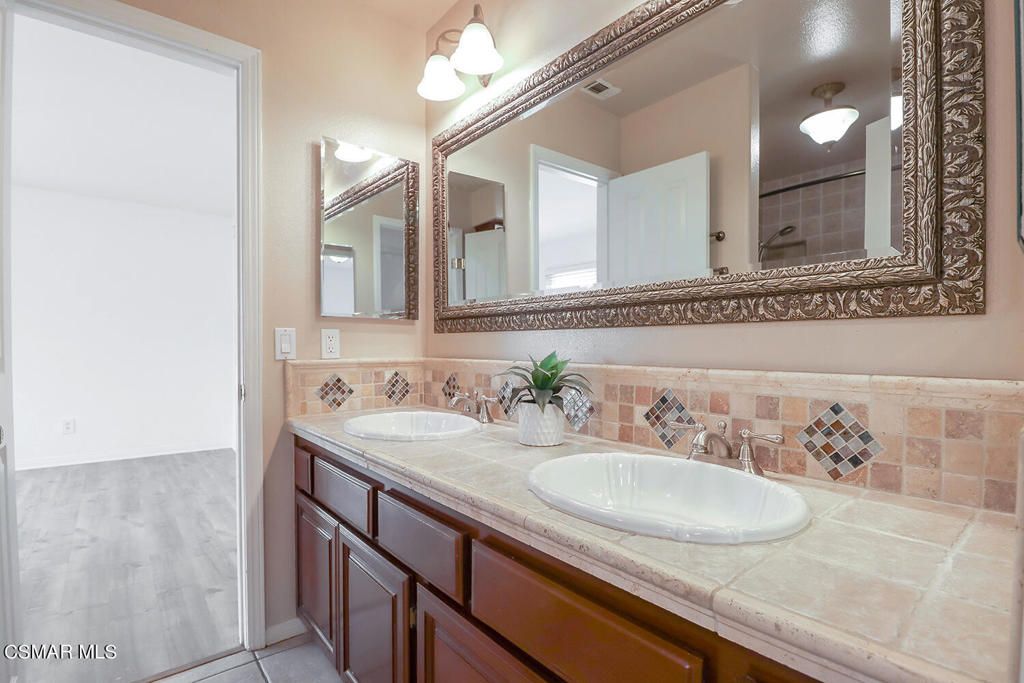 Bathroom, Dual Sink Vanities, Interior, Tile Countertops