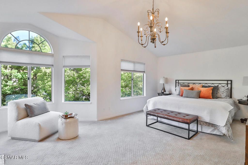 Bedroom, Chandelier, Interior