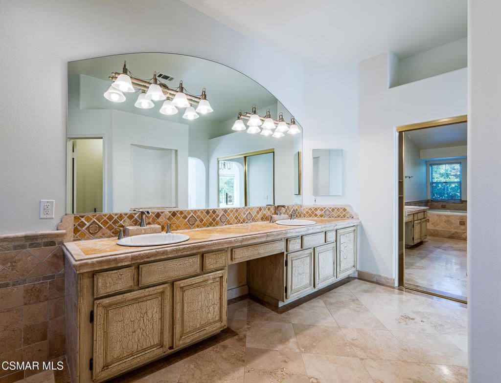 Bathroom, Dual Sink Vanities, Interior, Tile Countertops