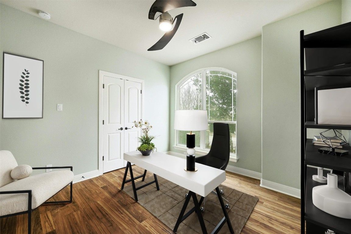 Home Office, Interior, Wood Texture Flooring