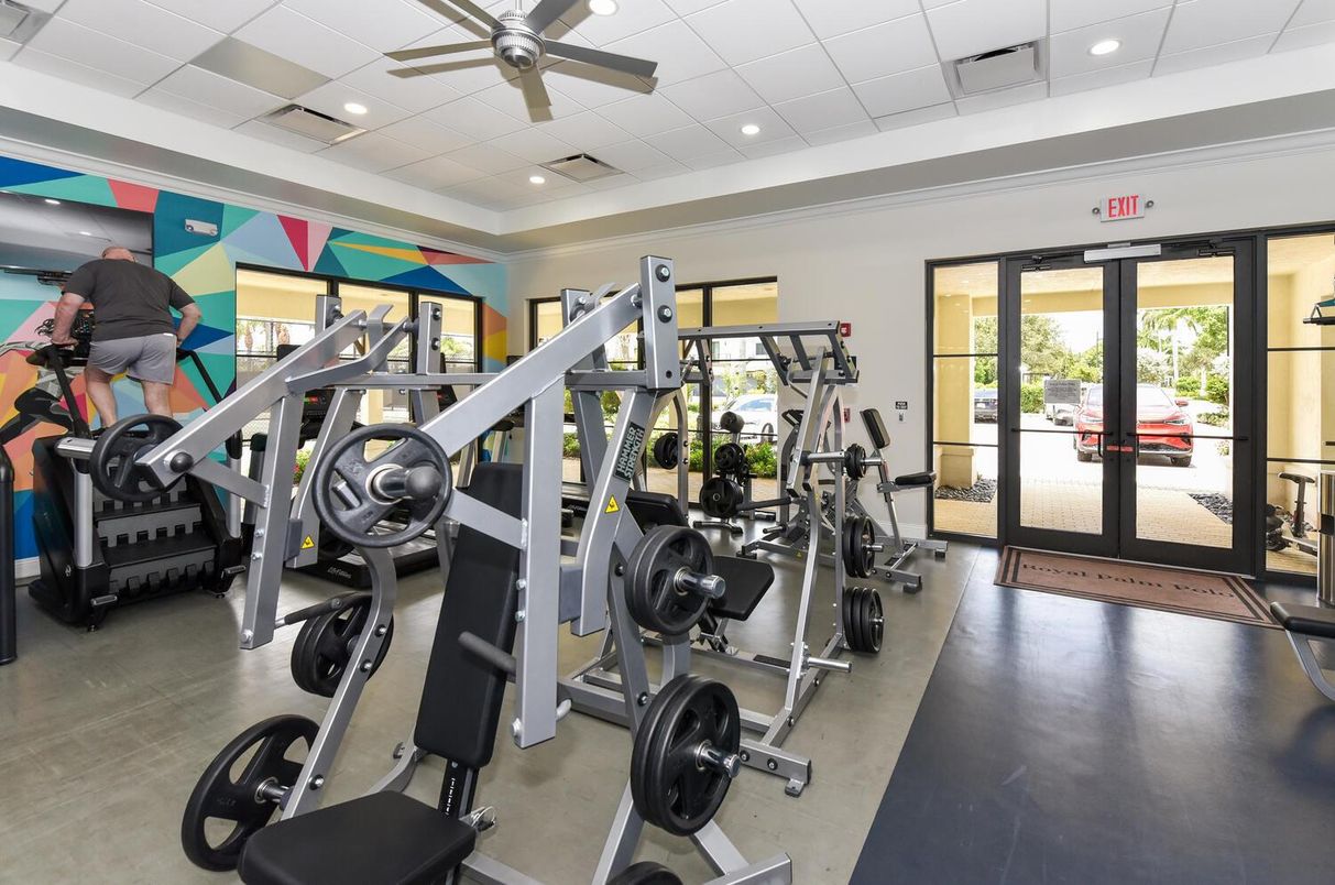 Fitness Equipment, Gym, Interior, Recessed Lighting