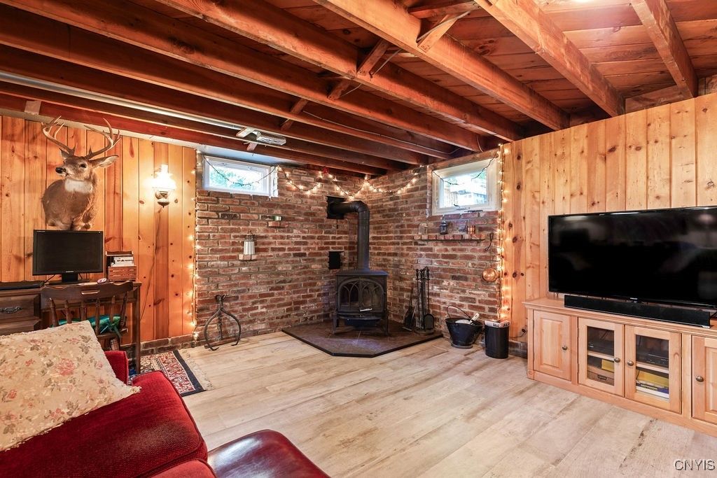 Fireplace, Interior, Living room, Stone Walls, Wooden Beams, Wooden Ceilings, Wood Texture Flooring, Wooden Walls