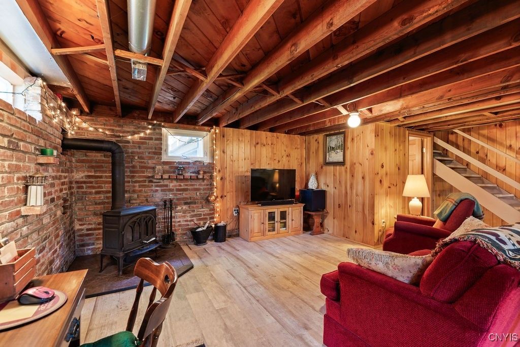 Fireplace, Interior, Living room, Stone Walls, Wooden Beams, Wooden Ceilings, Wood Texture Flooring, Wooden Walls