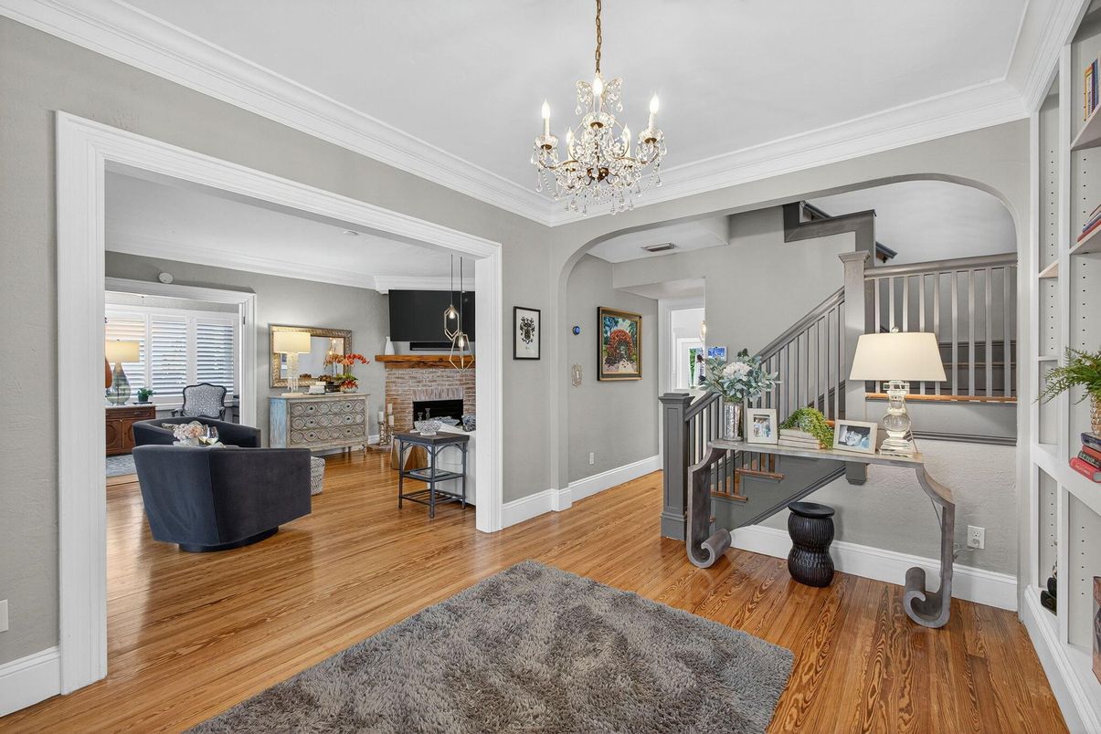 Chandelier, Fireplace, Interior, Living room, Wood Texture Flooring