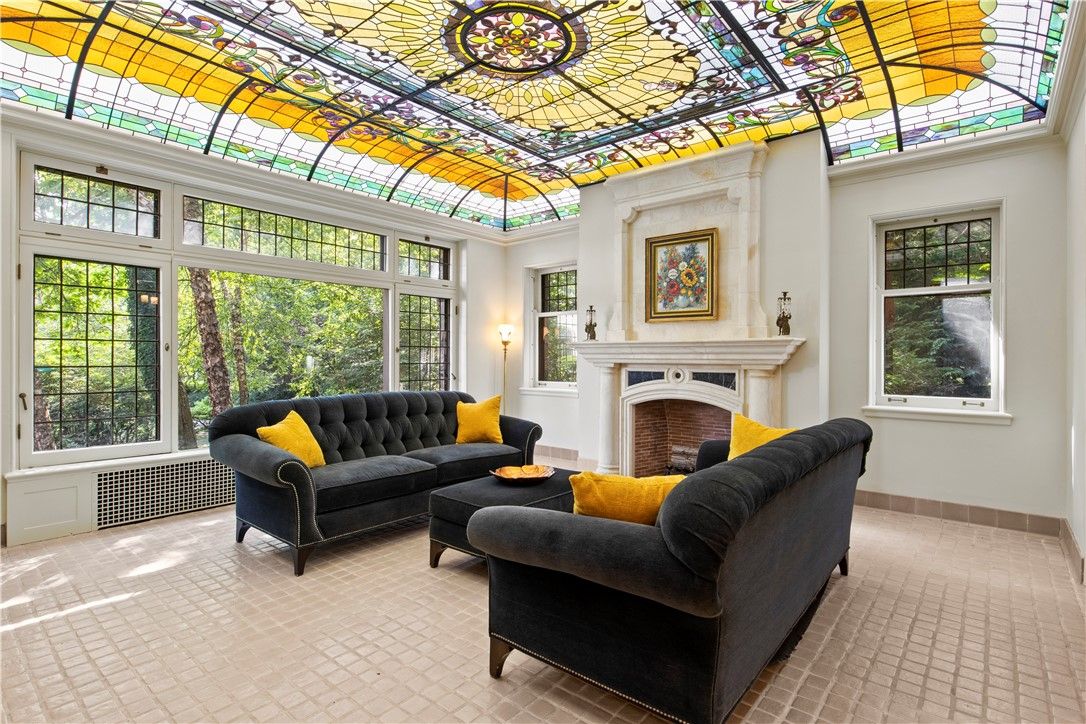 Fireplace, Interior, Living room, Sun Room