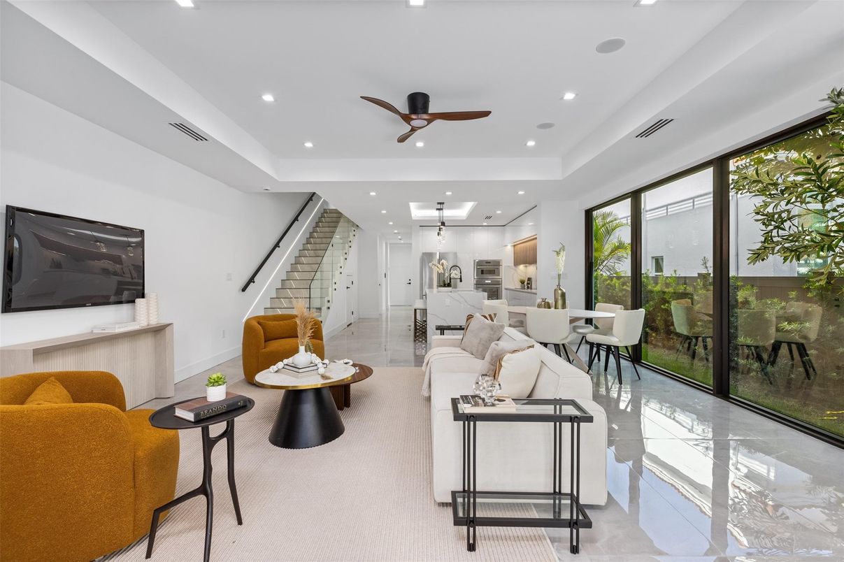 Dining room, Interior, Living room, Recessed Lighting