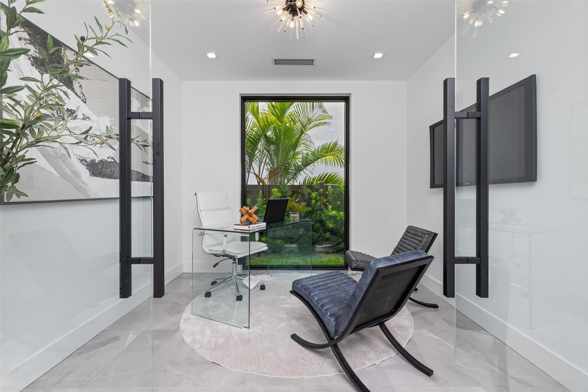 Home Office, Interior, Recessed Lighting