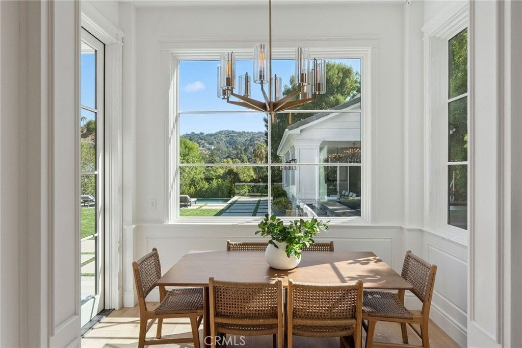 Chandelier, Dining room, Interior, Pendant Lights, Wood Texture Flooring