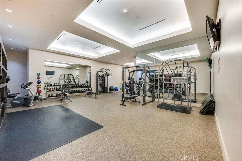 Fitness Equipment, Gym, Interior, Recessed Lighting