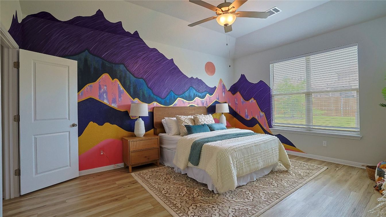 Bedroom, Interior, Wood Texture Flooring
