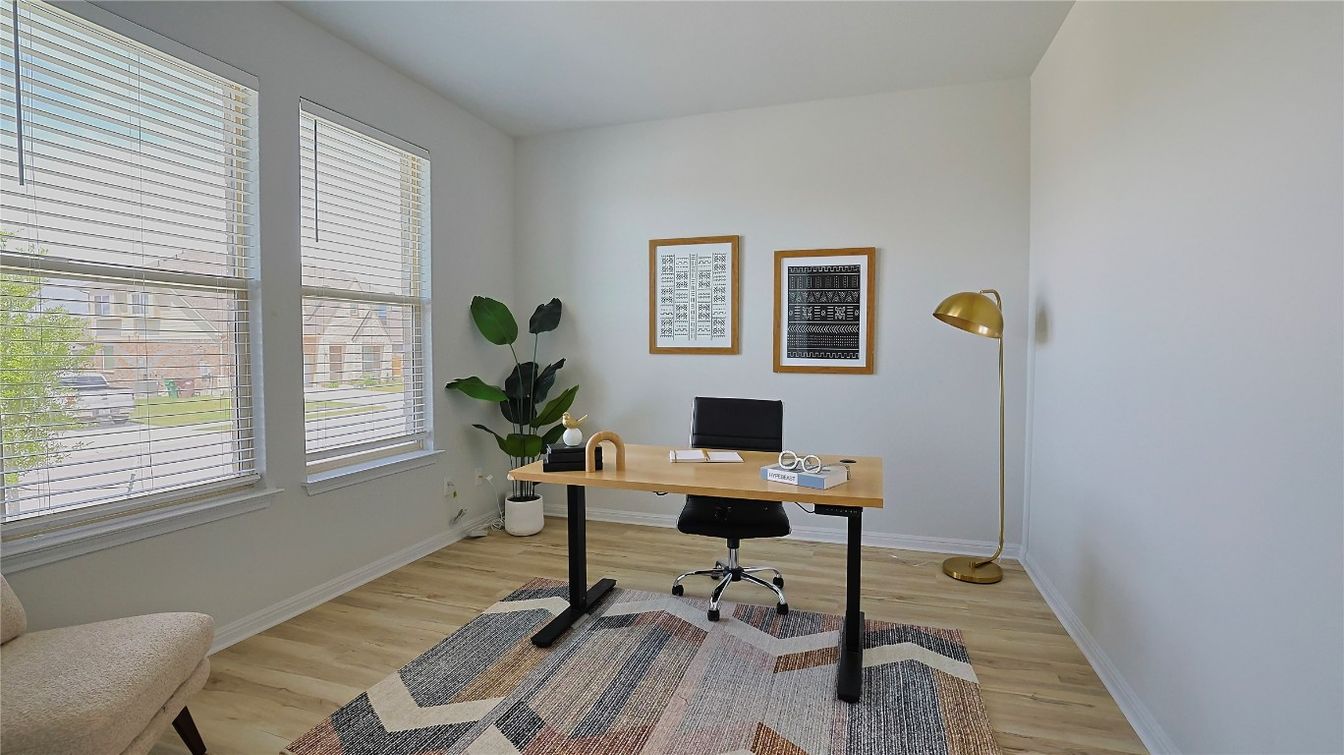 Home Office, Interior, Wood Texture Flooring